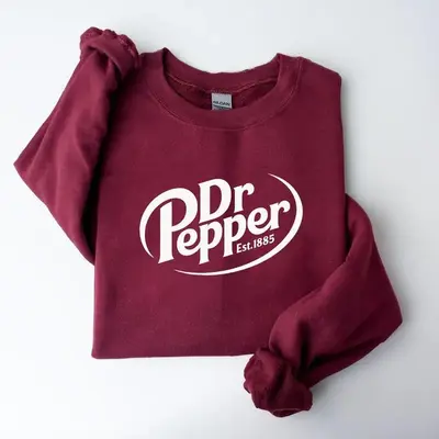Dr. Pepper T-shirt Sweatshirt, Dr Pepper Lover, Dr Pepper Gift, Gift For Girlfriend, Sweatshirt, T-shirt, Full Colors, Full S...