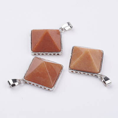 Natural Red Aventurine Pendants