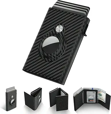 Wallet for Mens Smart Wallet Leather Card Holder Smart,Slim,Minimalist Wallet, Wallet 9-14 Card Capacity | ID Window | Cash S...