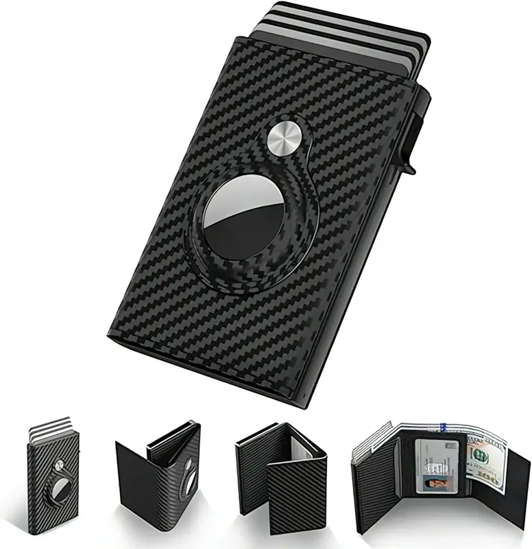 Wallet for Mens Smart Wallet Leather Card Holder Smart,Slim,Minimalist Wallet, Wallet 9-14 Card Capacity | ID Window | Cash S...