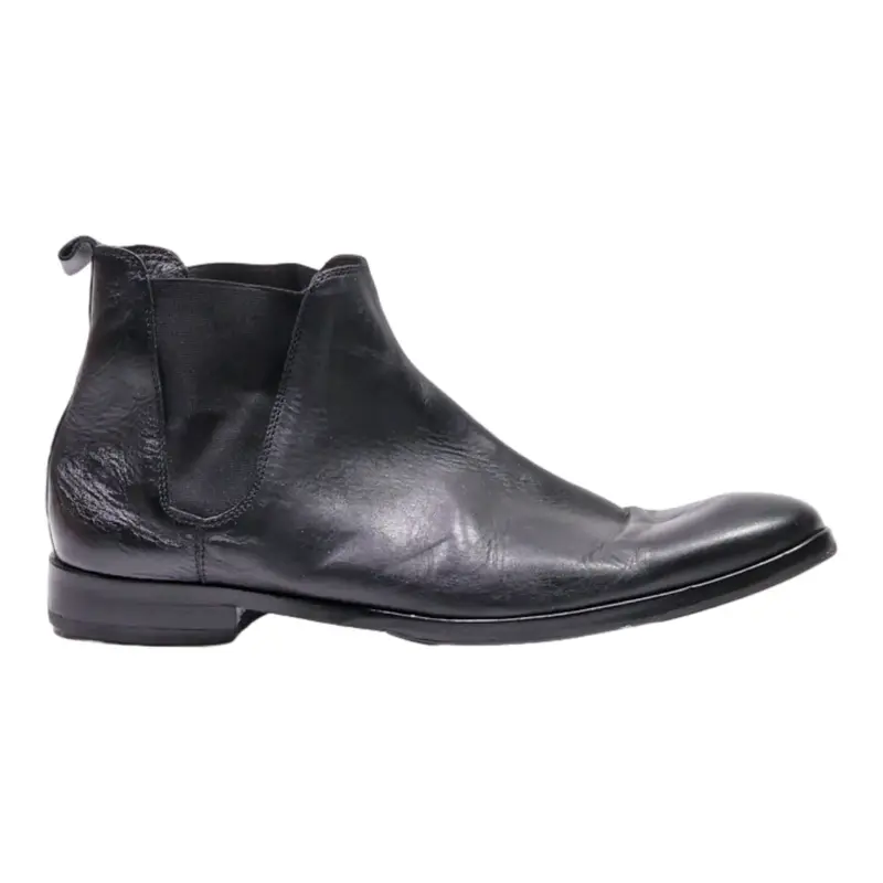 TED LAPIDUS Chelsea Boots Black Leather Mens UK 10
