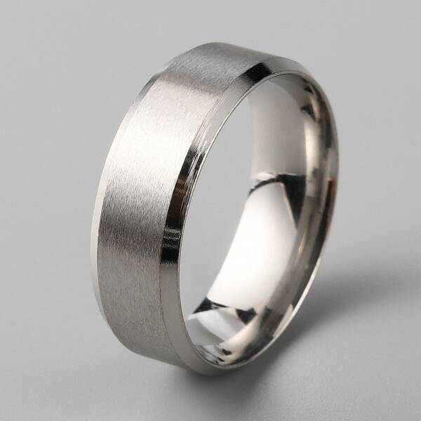 201 Stainless Steel Plain Band Ring for Men Women