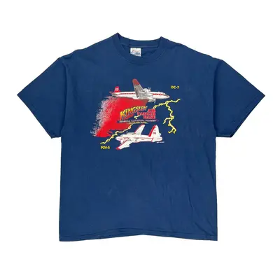Kingsley Air Tanker Base Hanes Graphic T-Shirt - XL Blue Cotton