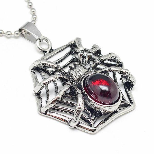 Alloy Glass Pendant Necklaces