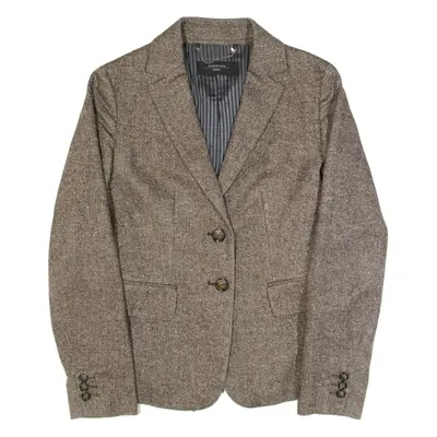 MAX MARA WEEKEND Womens Blazer Jacket Brown Wool UK 4