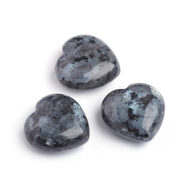 Natural Larvikitee Heart Love Stone
