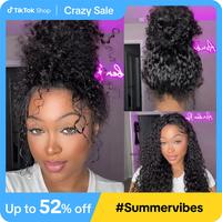 [Limited Offer] Clearance Sale Water Wave Invisi Strap Snug Fit Ashimary Hair 360 Transparent Lace Frontal 150% Density Bleac...