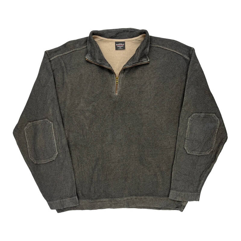 Woolrich 1/4 Zip - Large Grey Cotton
