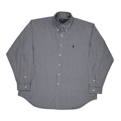 Blake Ralph Lauren Checked Shirt - XL Black & White Cotton | Size: x-large