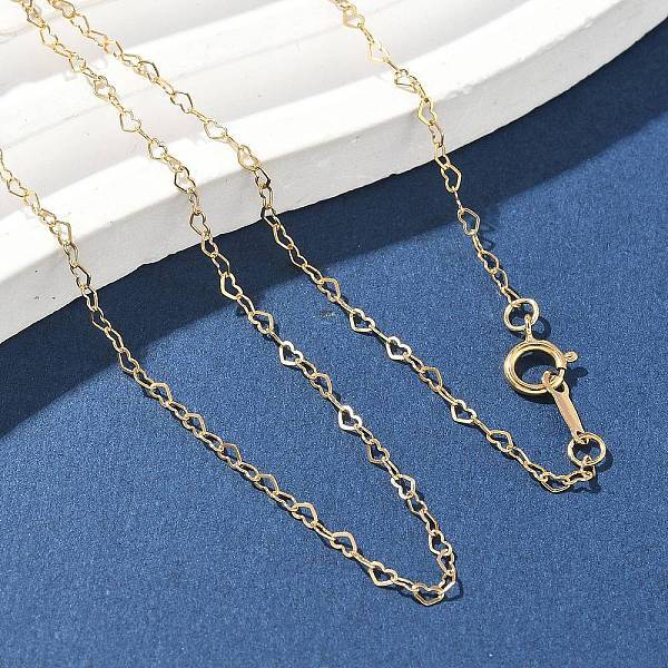 Brass Heart Link Chain Necklaces for Women