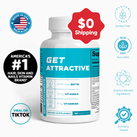 GET ATTRACTIVE Supplements - Natural Vitamin Nail Biotin Beauty 5000 mcg Biotin 14 mg Vitamin E 8 mg Vitamin B6 Third Party T...