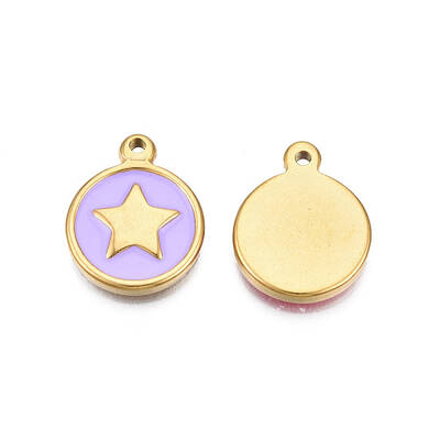 304 Stainless Steel Enamel Pendants