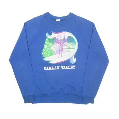 BELTON Canaan Valley West Virginia Womens Sweatshirt Blue USA L