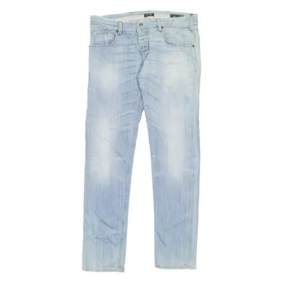 ARMANI JEANS J23 Mens Jeans Blue Slim Straight Stone Wash W33 L34