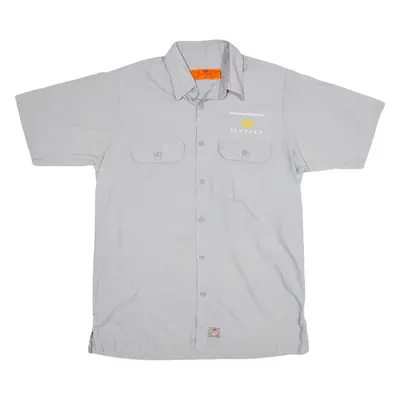 RED KAP Worker Shirt Grey Short Sleeve Mens M