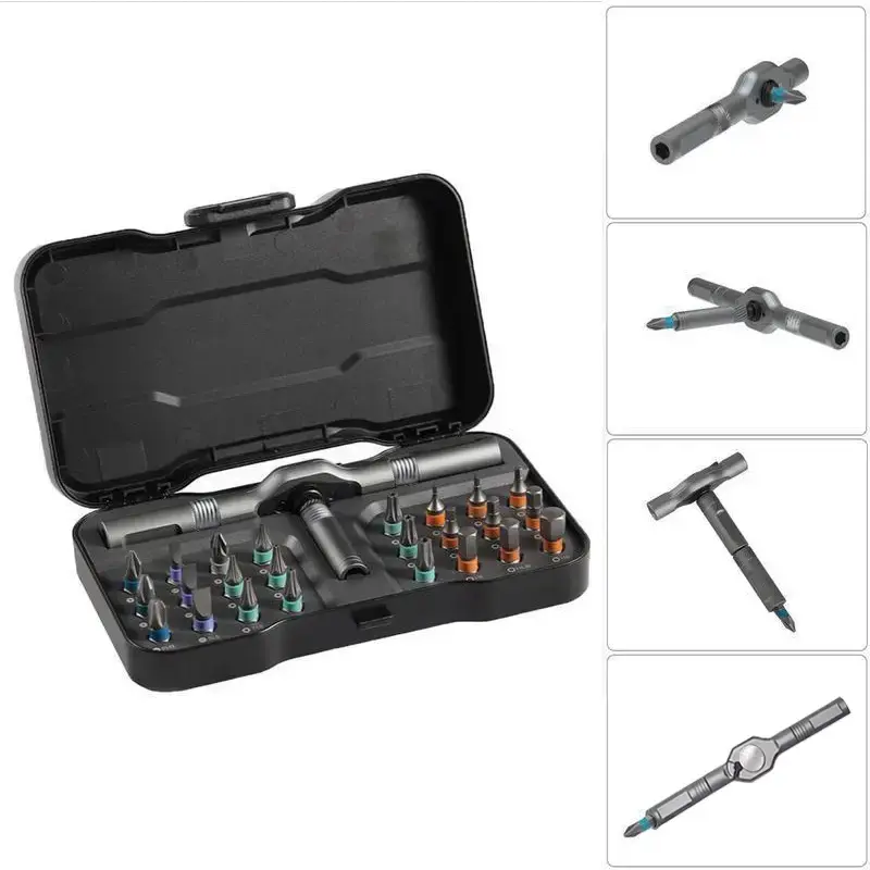 [Dealsforyoudays] 24 in 1 DlY Screwdriver Set,1 Set SwitchableScrewdriver Shape Magnetic Screwdriver Set,Compact and Portable...
