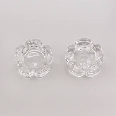 Flower Glass Dappen Dish/Lid Bowl Cup Crystal Dish