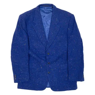 Mens Blazer Coat Blue Wool L