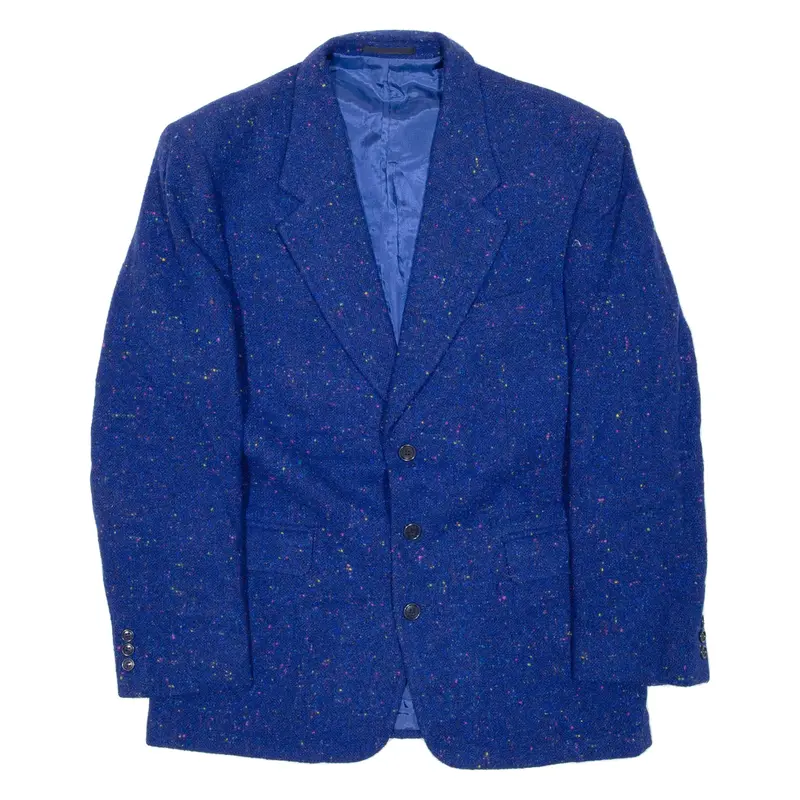 Mens Blazer Coat Blue Wool L