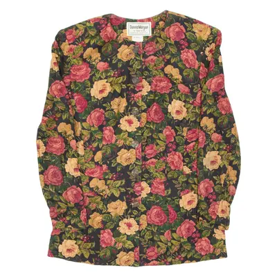 DONNA MORGAN Womens Printed Blouse Pink Long Sleeve Floral UK 12