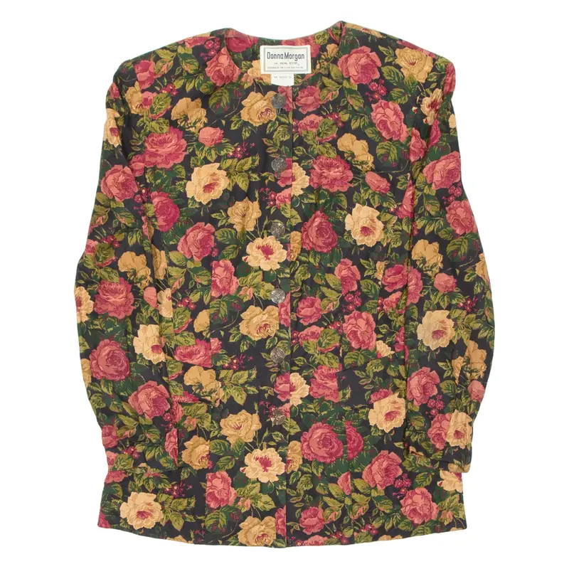 DONNA MORGAN Womens Printed Blouse Pink Long Sleeve Floral UK 12