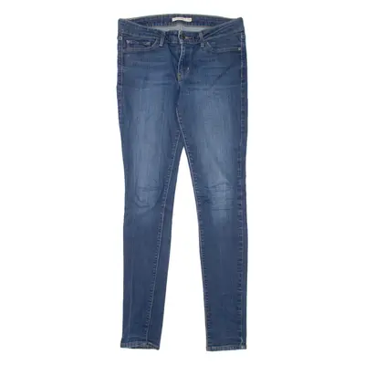 LEVI'S 711 Womens Jeans Blue Slim Skinny Stone Wash W29 L34