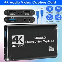 Capture Card Switch, Video Game Capture Card 4K 1080P 60FPS, HDMI To USB 3.0,Audio Video Capture Card, For Gaming/Live Stream...
