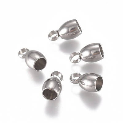 Tarnish Resistant 201 Stainless Steel Cord Ends