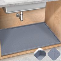 Cuttable Undersink Mat, Pet Feeding Mat,Rain Boot Mat,Drying Mat,Under Kitchen Sink Mat Waterproof, Silicone Undersink Mat fo...