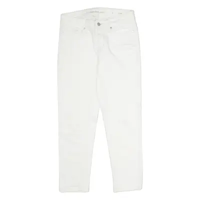 CALVIN KLEIN JEANS Capri Womens Jeans White Regular Jegging W28 L24