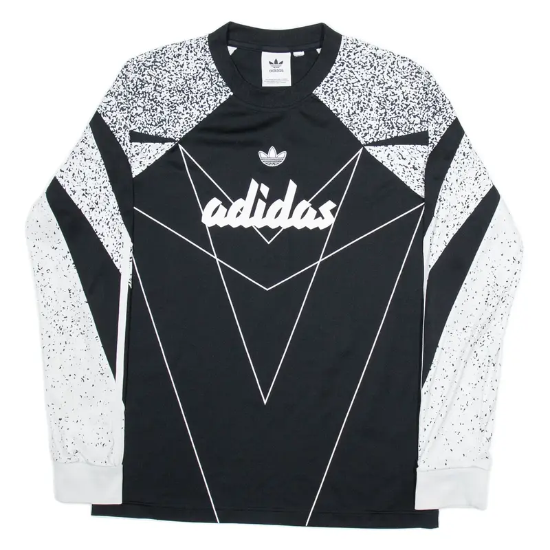 ADIDAS Mens T-Shirt Black Long Sleeve M