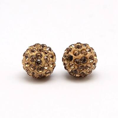 Polymer Clay Rhinestone Beads