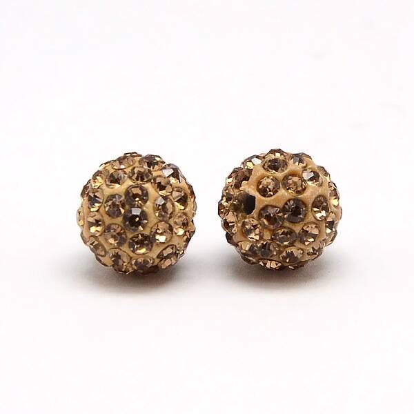 Polymer Clay Rhinestone Beads