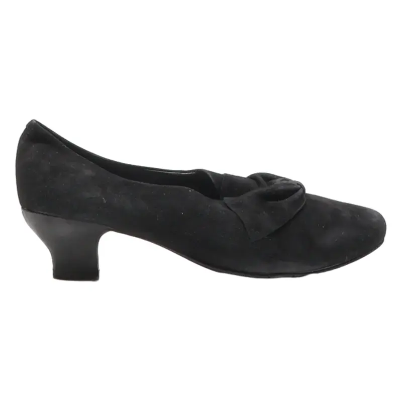 HOTTER Pump Shoes Black Suede Womens UK 7.5