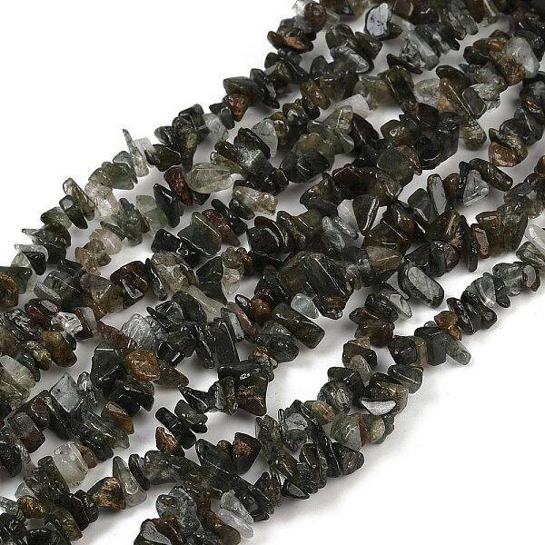 Natural Green Rutilated Quartz Beads Strands