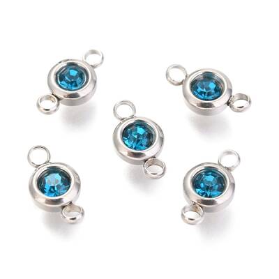 304 Stainless Steel Rhinestone Links Connectors