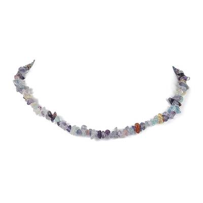 Natural Fluorite Chip Beaded Necklace