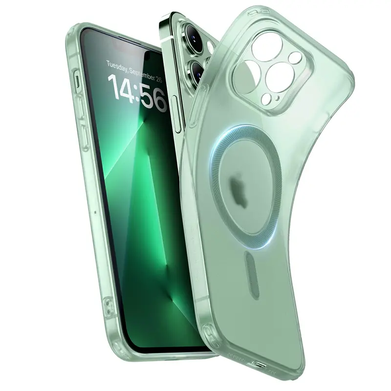 iPhone 13 Pro Zero Clear Case (HaloLock) Frosted Green