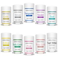 Edible Glitter, Food Coloring Set 10 for Drinks, Wine, Beer, Cocktails, Strawberries, Cakes, Cupcakes, Chocolate Pretty Water...