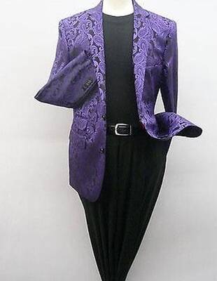 Paisley-100 Purple/Black - Mens Wholesale Blazers