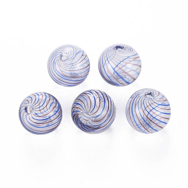 Transparent Handmade Blown Glass Globe Beads
