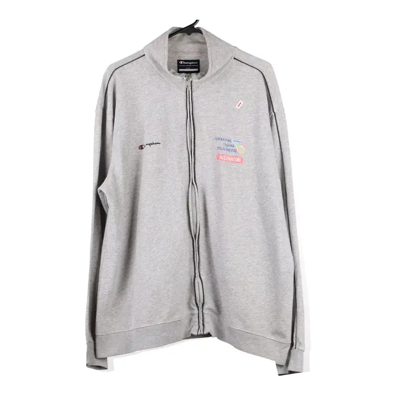 Champion Zip Up - 2XL Grey Cotton Blend