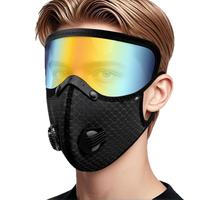 Removable Face Mask, Safety Reusable Mask with Exhalation Valve, Transparent Visible Removable Eye Protective Mask, Suitable ...