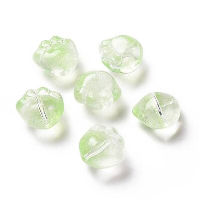 Transparent Spray Painted Glass Beads
