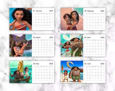 Moana 2025 Wall Calendar
