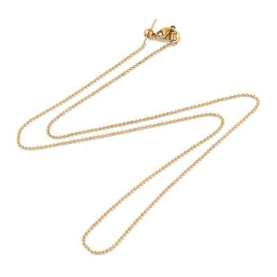 PVD Vacuum Plating 304 Stainless Steel Ball Chain Necklaces