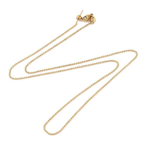 PVD Vacuum Plating 304 Stainless Steel Ball Chain Necklaces