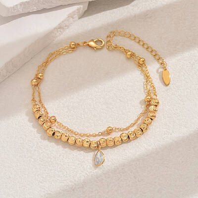 Brass Micro Pave Cubic Zirconia Milti-strand Breacelets