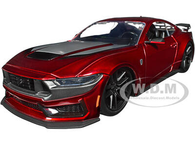 2024 Ford Mustang Dark Horse Candy Red with Gray Hood \