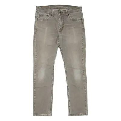 LEVI'S 511 Jeans Mens Grey Slim Straight Stone Wash W32 L29